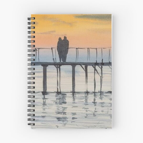 Item preview, Sunset Pier Watercolor designed and sold by SlavaArt.