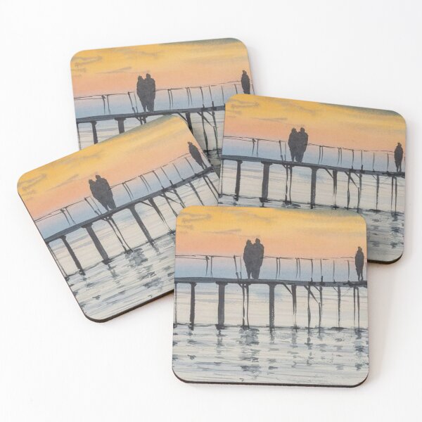 Item preview, Sunset Pier Watercolor designed and sold by SlavaArt.