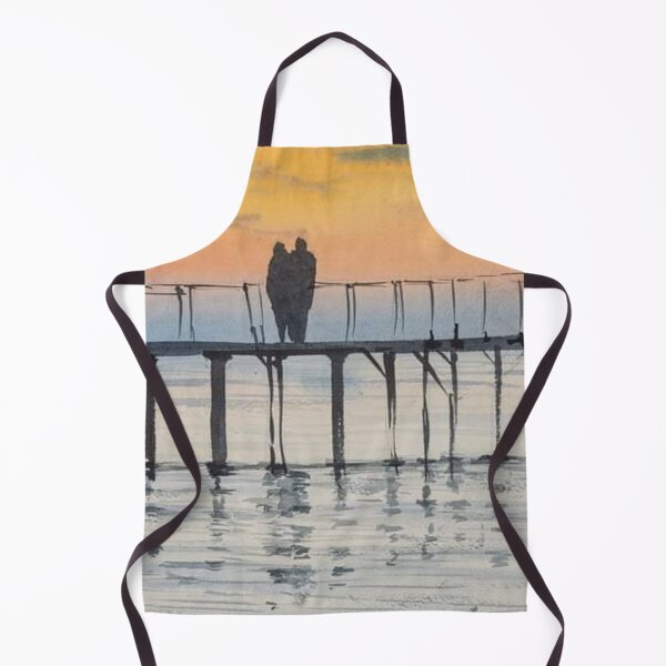 Item preview, Sunset Pier Watercolor designed and sold by SlavaArt.