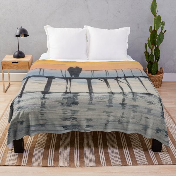 Item preview, Sunset Pier Watercolor designed and sold by SlavaArt.