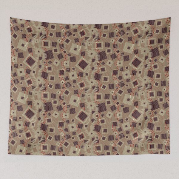 Item preview, Abstract Wavy Square Geometric Pattern designed and sold by Zaya_art.