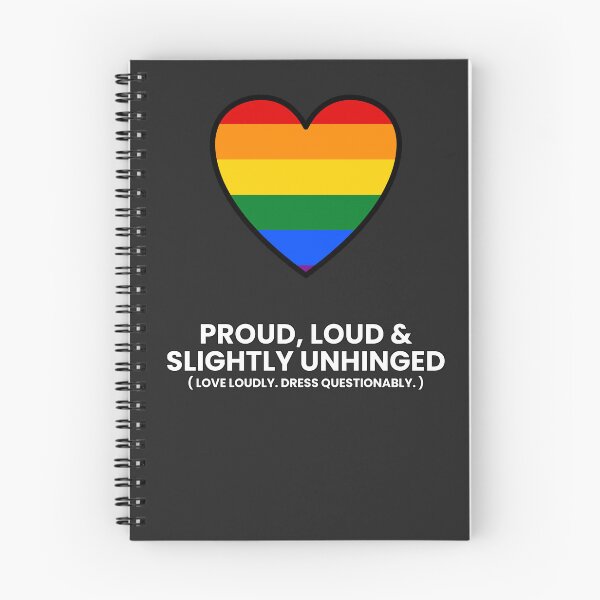 Item preview, Proud Loud & Slightly Unhinged — Pride Heart (White) designed and sold by Off Beat Tee Hut.