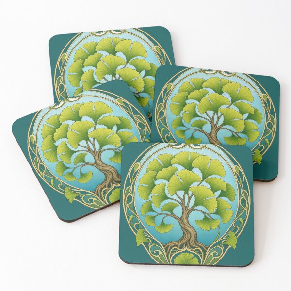 Item preview, Ginkgo Biloba Tree Art Nouveau Botanical designed and sold by AntiqueImages.