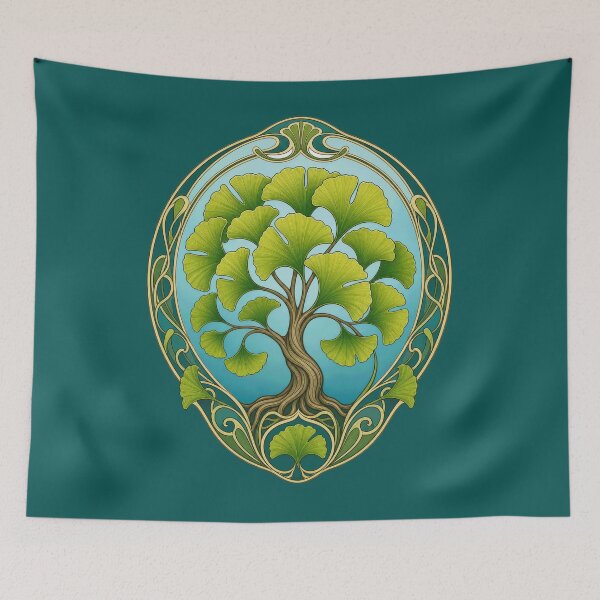 Item preview, Ginkgo Biloba Tree Art Nouveau Botanical designed and sold by AntiqueImages.