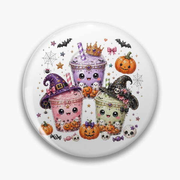 Item preview, Halloween Boba Tea Cups Witch Hats And Pumpkins designed and sold by dartoffofo⭐⭐⭐⭐⭐.