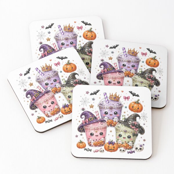 Item preview, Halloween Boba Tea Cups Witch Hats And Pumpkins designed and sold by dartoffofo⭐⭐⭐⭐⭐.