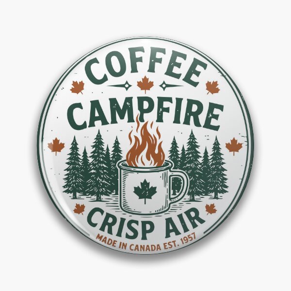 Item preview, Coffee Campfire Crisp Air Vector T-Shirt Design - Canadian Outdoor Camping Mug Graphic designed and sold by Rabu10.