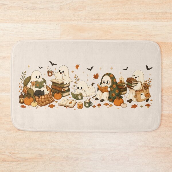 Item preview, Spooky Book Club Ready to Press Cute Reading Ghosts, Fall Books Pumpkin Halloween designed and sold by Quiajia.