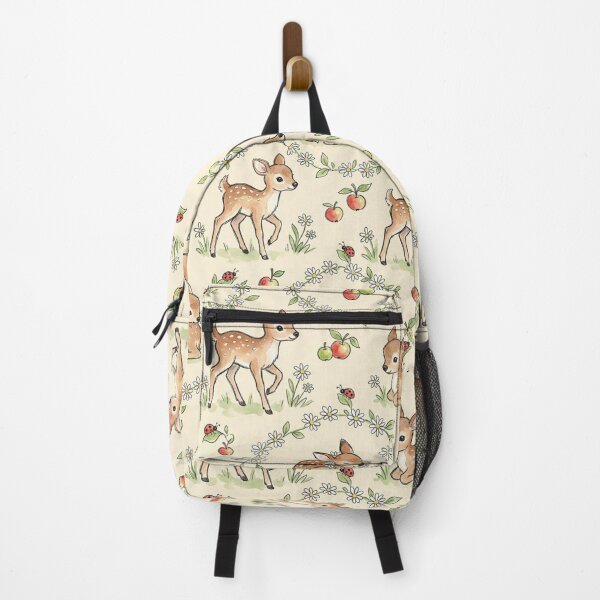 Item preview, Baby Fawns & Apples & Ladybugs Seamless Pattern designed and sold by StickVerse by Owais.