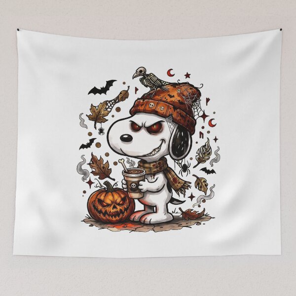 Item preview, Spooky Halloween Coffee Dog Character Art designed and sold by JosielynBie.
