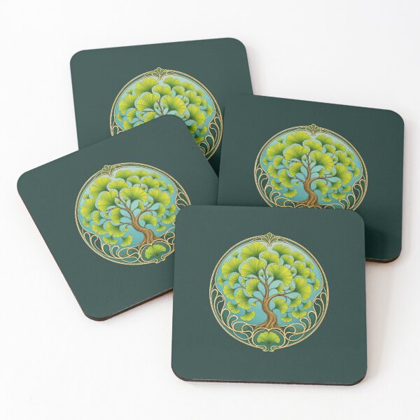 Item preview, Art Nouveau Ginkgo Biloba Tree Botanical Design designed and sold by AntiqueImages.
