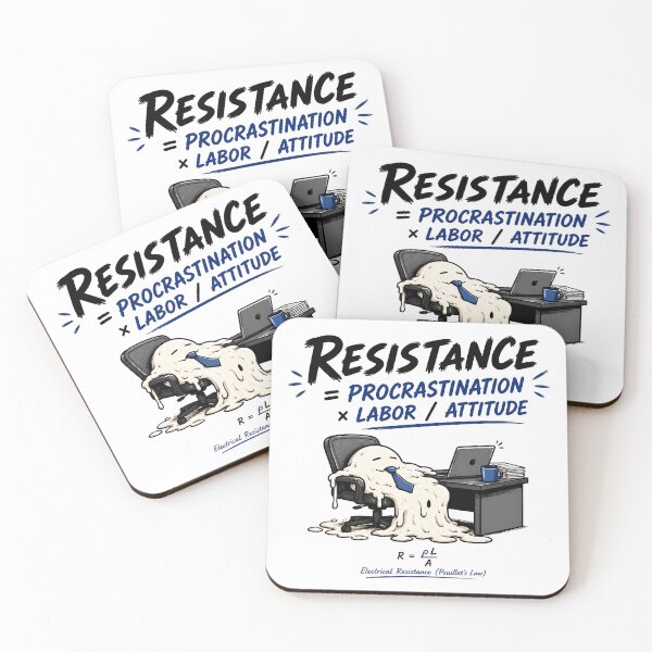Item preview, ELECTRICAL RESISTANCE | Funny Procrastination Physics Pun designed and sold by ianm1028.