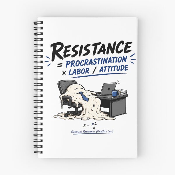Item preview, ELECTRICAL RESISTANCE | Funny Procrastination Physics Pun designed and sold by ianm1028.