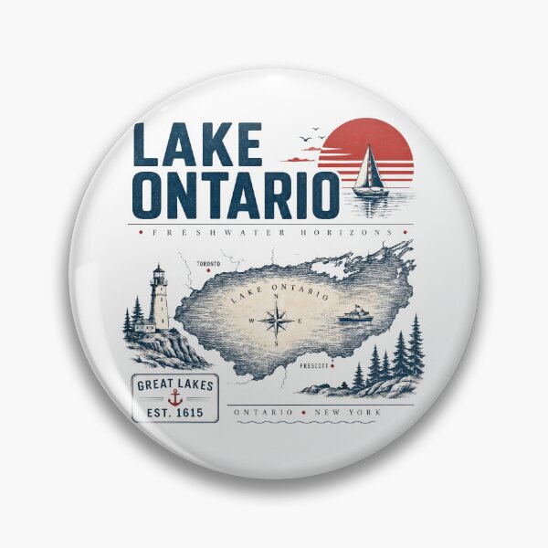 Item preview, Lake Ontario Vintage Map Great Lakes Sailing Lighthouse Nautical designed and sold by Abigaildixon92.