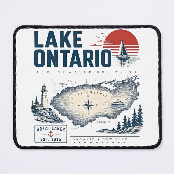 Item preview, Lake Ontario Vintage Map Great Lakes Sailing Lighthouse Nautical designed and sold by Abigaildixon92.