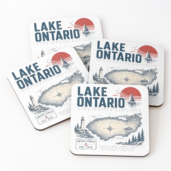 Item preview, Lake Ontario Vintage Map Great Lakes Sailing Lighthouse Nautical designed and sold by Abigaildixon92.