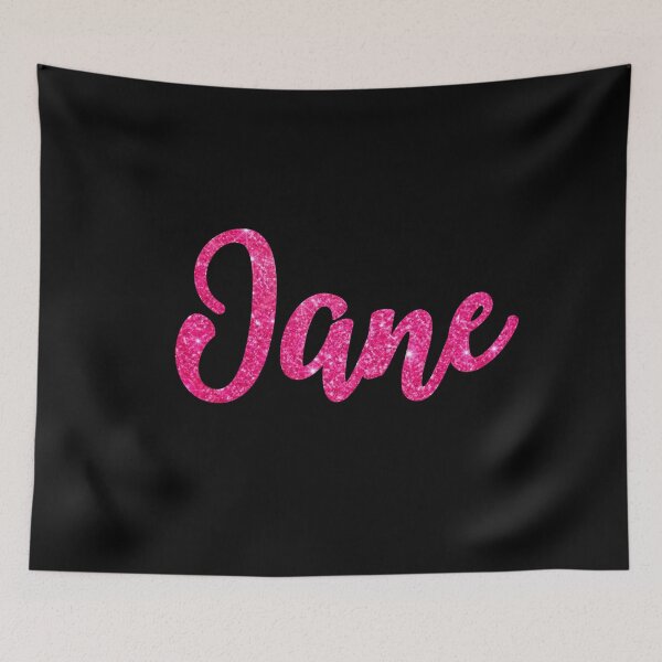 Item preview, Jane Hot Pink Sparkly Personalised Name Design designed and sold by CamilasPrints.