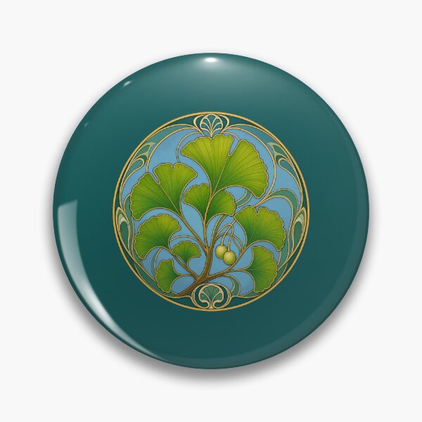 Item preview, Art Nouveau Ginkgo Biloba Leaves Botanical Design designed and sold by AntiqueImages.