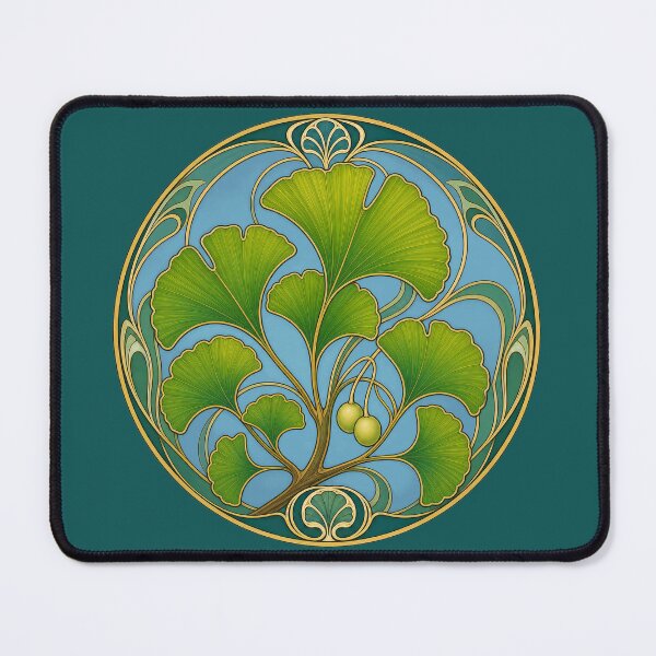 Item preview, Art Nouveau Ginkgo Biloba Leaves Botanical Design designed and sold by AntiqueImages.
