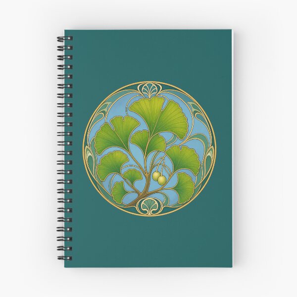 Item preview, Art Nouveau Ginkgo Biloba Leaves Botanical Design designed and sold by AntiqueImages.