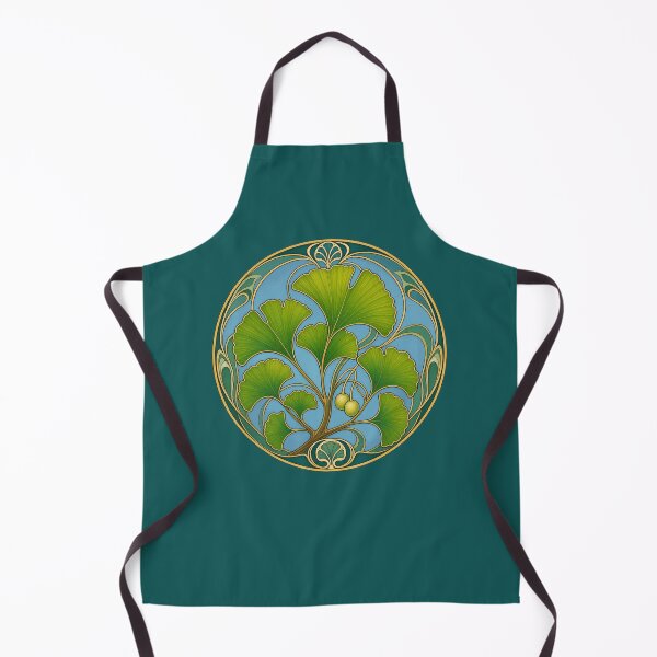 Artikelvorschau, Botanisches Design im Jugendstil mit Ginkgo-Biloba-Blättern entworfen und verkauft von AntiqueImages.