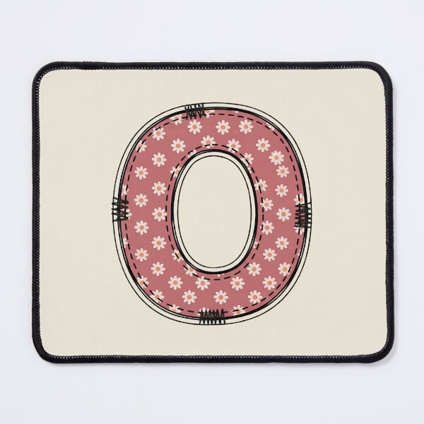 Item preview, Embroidery Dusty rose Letter O with floral Pattern designed and sold by ITCHAWAWAA.