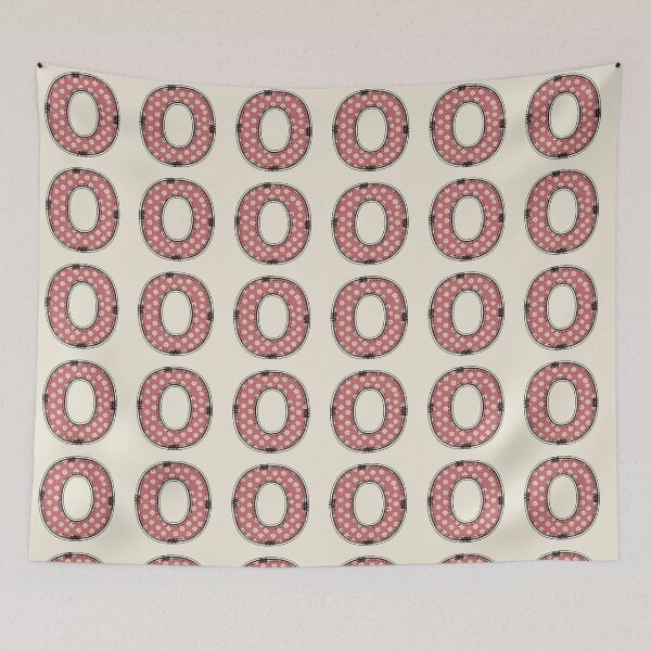 Item preview, Embroidery Dusty rose Letter O with floral Pattern designed and sold by ITCHAWAWAA.
