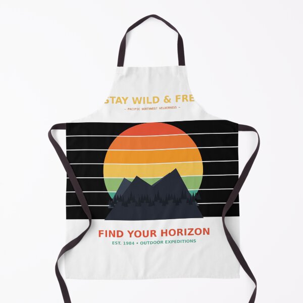 Item preview, Stay Wild & Free - Vintage 70s Sunset Mountains Outdoor Adventure designed and sold by RobertArt08.