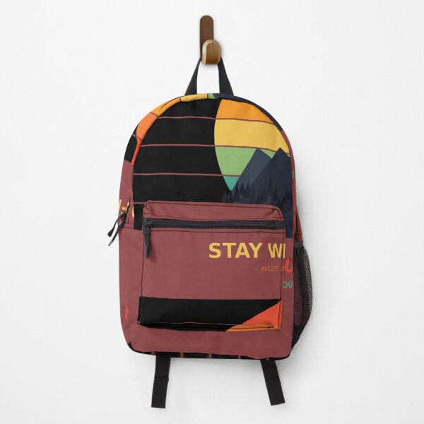 Item preview, Stay Wild & Free - Vintage 70s Sunset Mountains Outdoor Adventure designed and sold by RobertArt08.