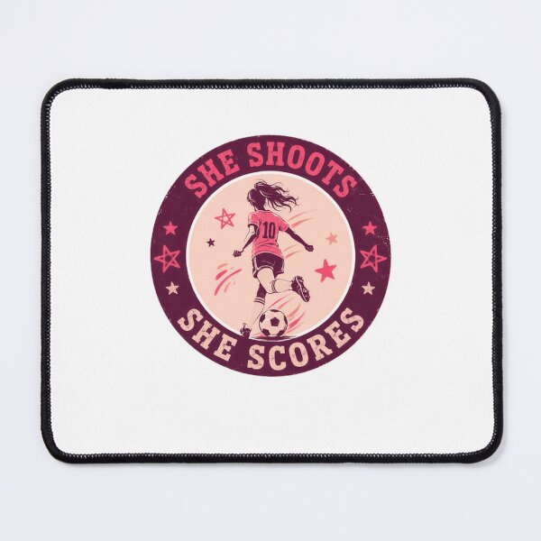 Item preview, She Shoots She Scores Girls Soccer Player Women Football Fan designed and sold by HumansStuck12.
