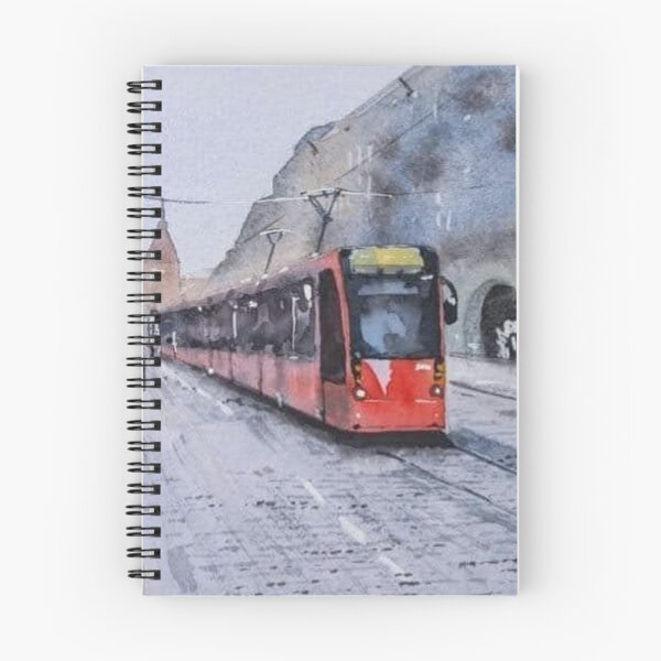 Item preview, Red Tram In Old Town designed and sold by SlavaArt.