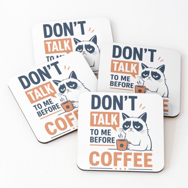 Item preview, Don't Talk To Me Before Coffee Grumpy Cat Morning Caffeine Lover designed and sold by RetroMini2026.