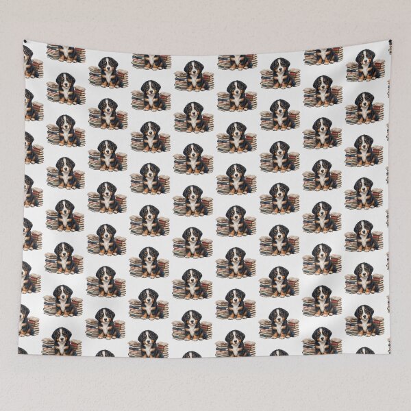 Item preview,  Bookish Berneese Mountain dog with Glasses – Cute Reading Dog Art designed and sold by Luna & Cleo Creative.