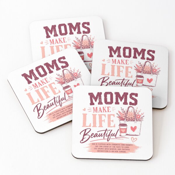 Item preview, Moms Make Life Beautiful Inspirational Motherhood Christian Mom designed and sold by SkeletonsDanger.