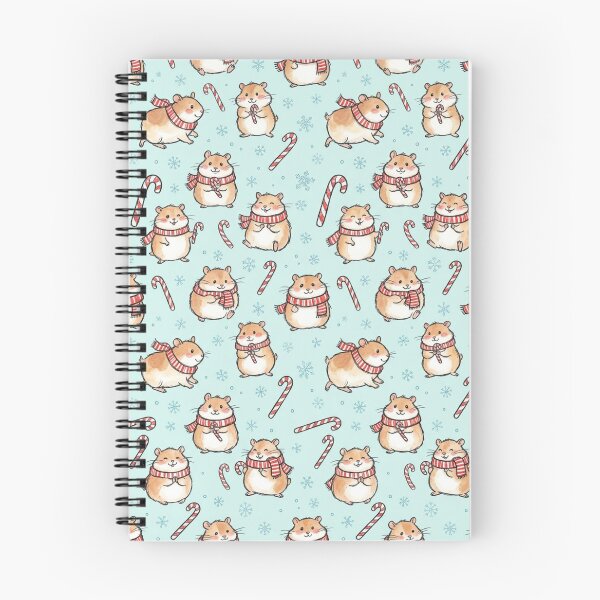 Item preview, Chubby Hamsters & Candy Canes & Snowflakes Seamless Pattern designed and sold by StickVerse by Owais.