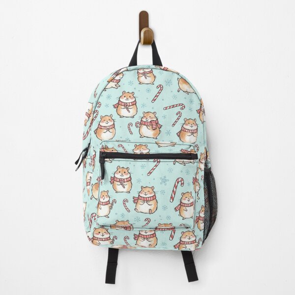 Item preview, Chubby Hamsters & Candy Canes & Snowflakes Seamless Pattern designed and sold by StickVerse by Owais.
