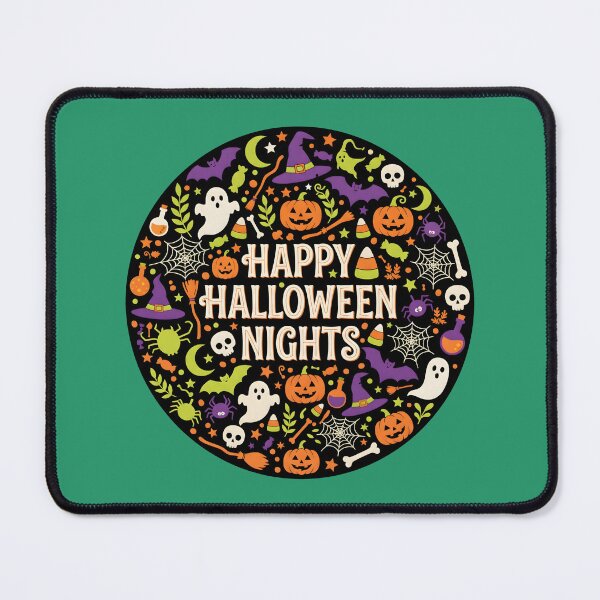 Item preview, Happy Halloween Nights Retro Spooky Icon Circle. designed and sold by MyHappyArtShop.