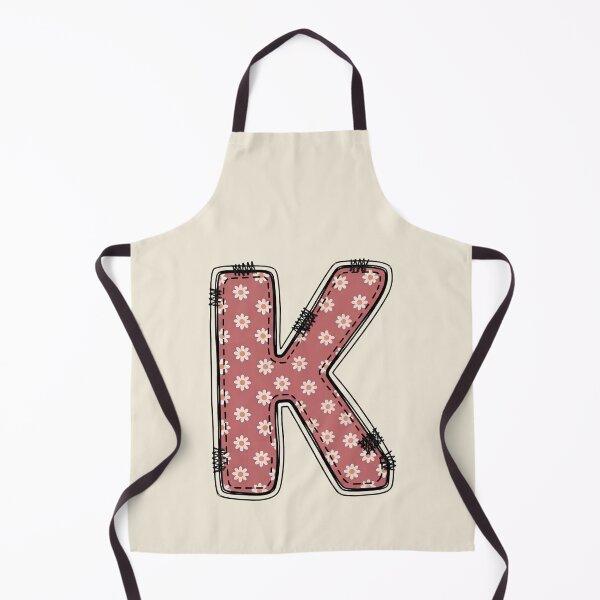 Item preview, Embroidery Dusty rose Letter K with floral Pattern designed and sold by ITCHAWAWAA.