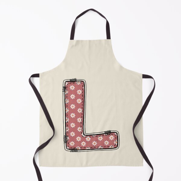Item preview, Embroidery Dusty rose Letter L with floral Pattern designed and sold by ITCHAWAWAA.