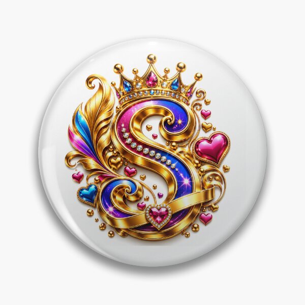 Item preview, Golden S Royal Heart Sticker designed and sold by USNONLINE.
