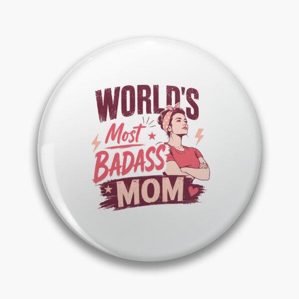 Item preview, World's Most Badass Mom Motherhood Parent Gift designed and sold by SkeletonsDanger.