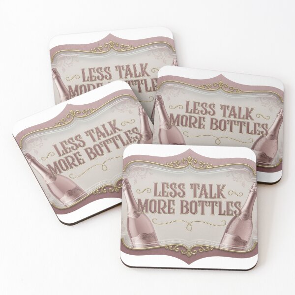 Item preview, Playful Colorful LESS TALK MORE BOTTLES designed and sold by dazzlemakers.
