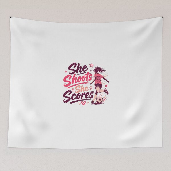 Item preview, She Shoots She Scores Women's Soccer Player Goal designed and sold by HumansStuck12.