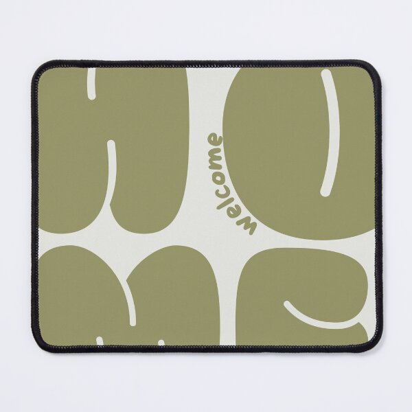 Item preview, welcome home olive green retro style designed and sold by HANI'SWORLD.