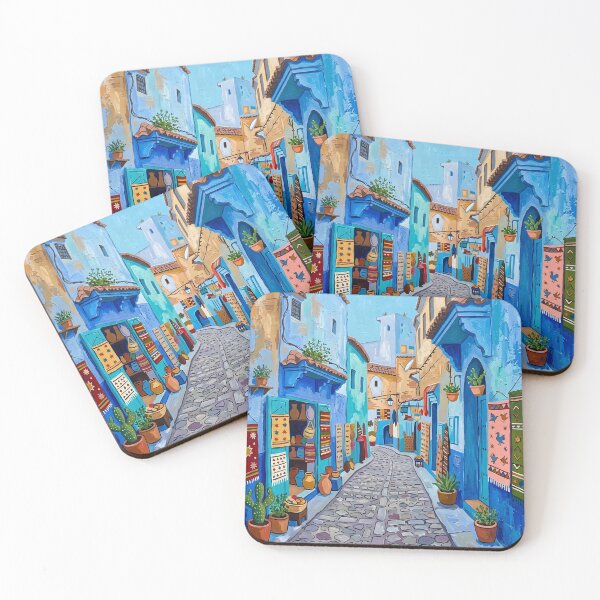 Item preview, Chefchaouen Acrylic Print, Morocco Travel Poster  designed and sold by POSTERIOCREW.