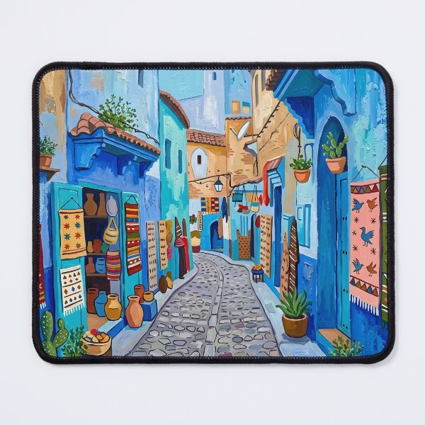 Item preview, Chefchaouen Acrylic Print, Morocco Travel Poster designed and sold by POSTERIOCREW.