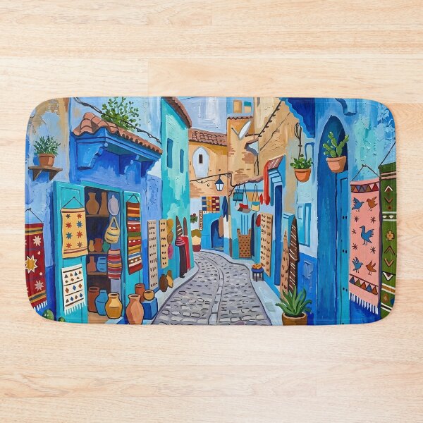 Item preview, Chefchaouen Acrylic Print, Morocco Travel Poster  designed and sold by POSTERIOCREW.