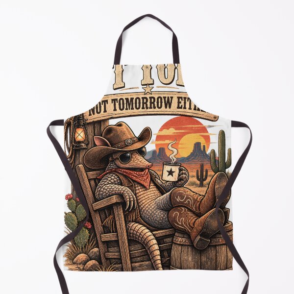 Item preview, Not Today Not Tomorrow Either – Funny Cowboy Armadillo designed and sold by LinaDesign Store.