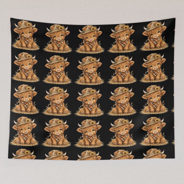 Item preview, Cute Autumn Highland Cow Halloween Pumpkin Vintage designed and sold by Timeless Bond Designs.