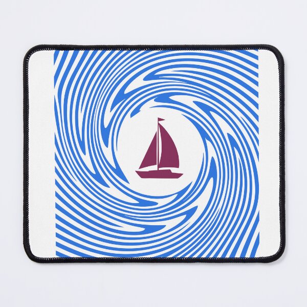 Item preview, Sailboat Optical Illusion Swirl T-Shirt Vector designed and sold by bolayousri.